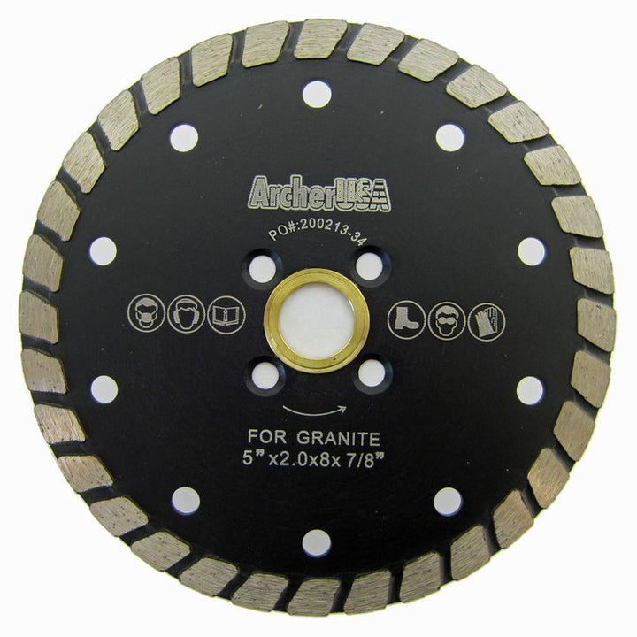 Archer USA 12 in. Wide Turbo Diamond Blade for Stone and Masonry Cutting
