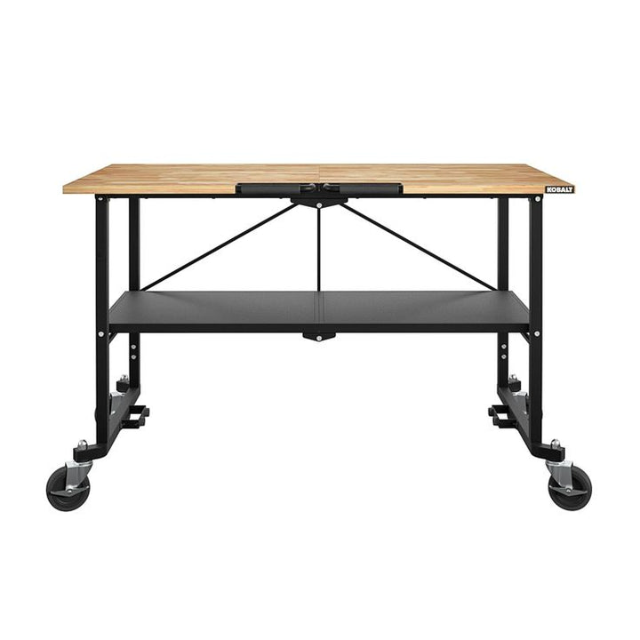 Kobalt 24-in L x 34-in H Rolling Black Wood Portable Work Bench