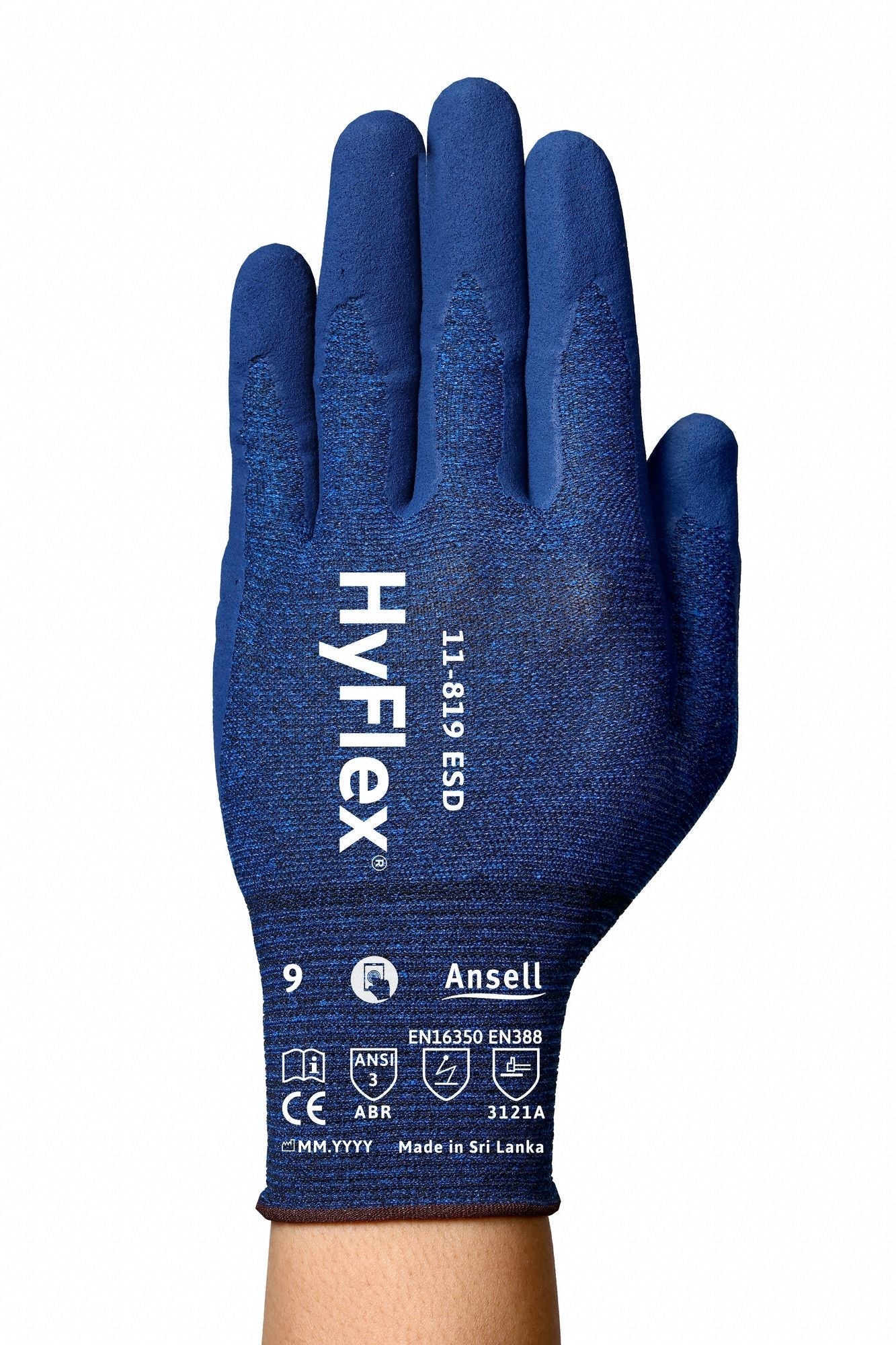 HYFLEX HyFlex 11-819 Sandy Palm Dipped Multi-Purpose Gloves XL