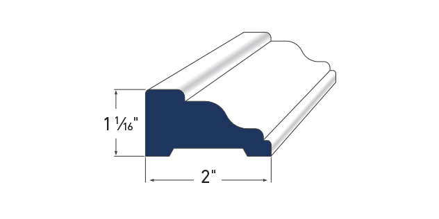 AZEK PVC AZM-287 Rake Moulding