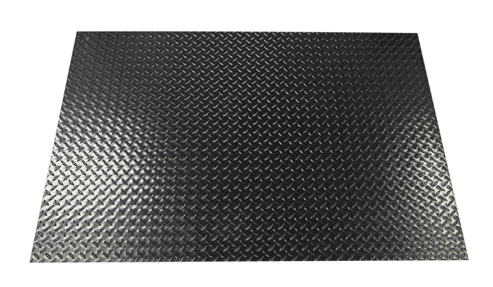 G-Floor Grill Mat, 47 x 32, Diamond Tread, Metallic Silver
