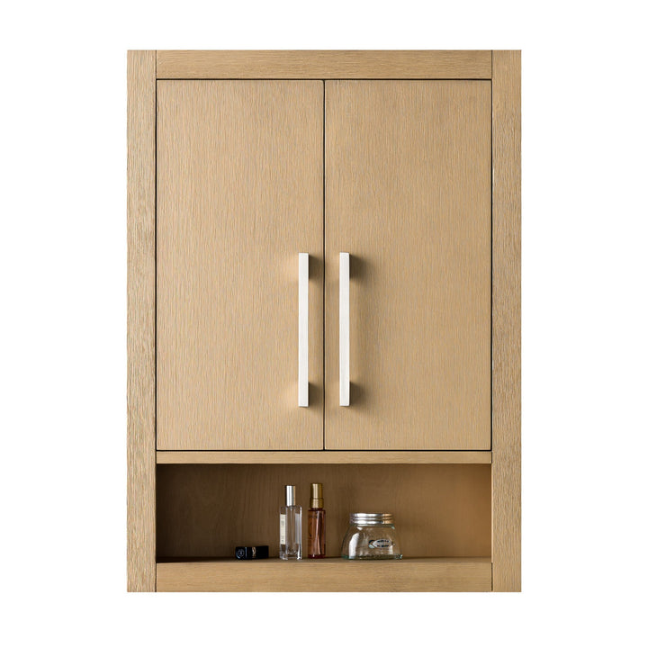 Vanity Art 24 in. W x 8 in. D x 33 in. H Bathroom Storage Wall Cabinet in Natural Oak (Golden Brushed)