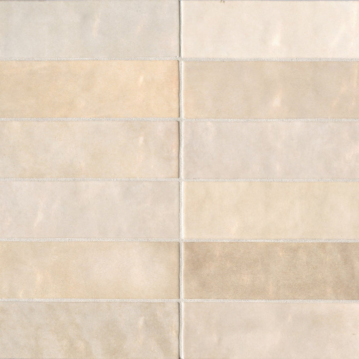 Cloe 2.5" x 8" Glossy Wall Tile in Creme (10.64 SqFt/Ctn)