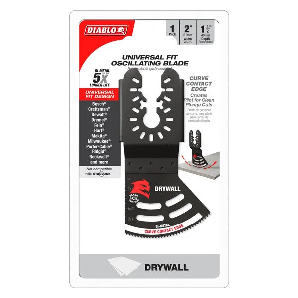 Diablo Bi-Metal Oscillating Blade for Drywall 2"