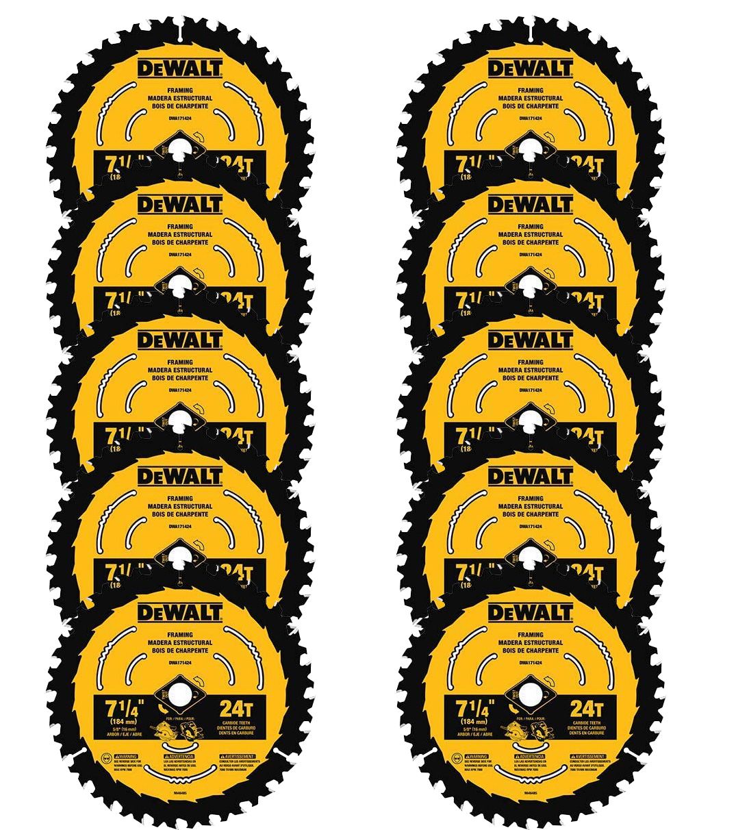 DeWalt Circular Saw Blade Bulk 7-1/4" 24T