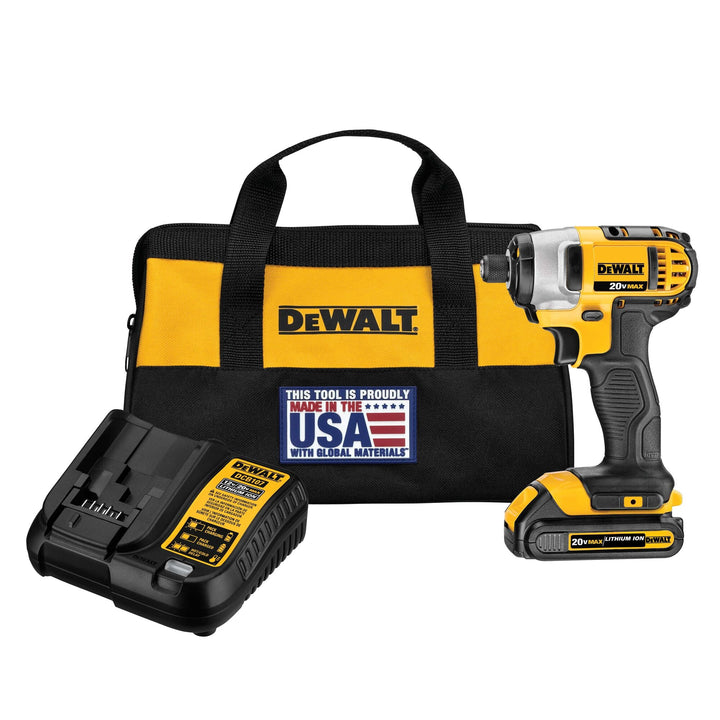 DEWALT 20-Volt MAX 1/4-in Variable Speed Cordless Impact Driver Kit (1 Battery Included)
