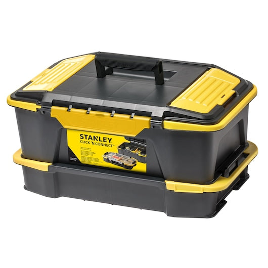 STANLEY Click 'N Connect 20 in. Deep 1-Touch Latch Tool Box with Lid Organizers