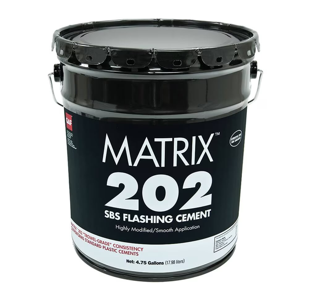 GAF MATRIX 202 SBS Flashing Cement Black 5 gal