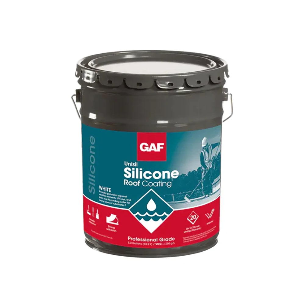 GAF Unisil Silicone Roof Coating Light Gray