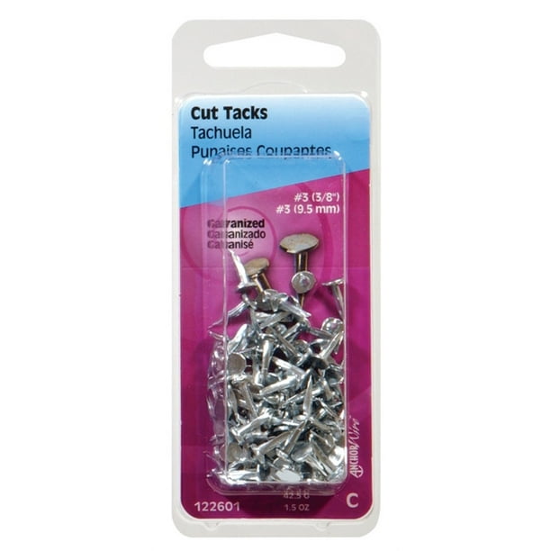 Hillman No. 4 x 7/16 in. Galvanized Silver Steel Cut Tacks, 1.75 oz Pack