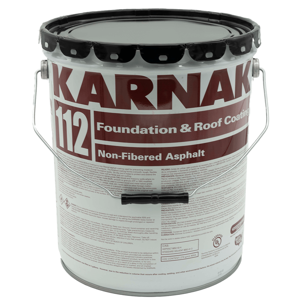 Karnak 112 Non-Fibered Asphalt Roof Coating Black 5 gal
