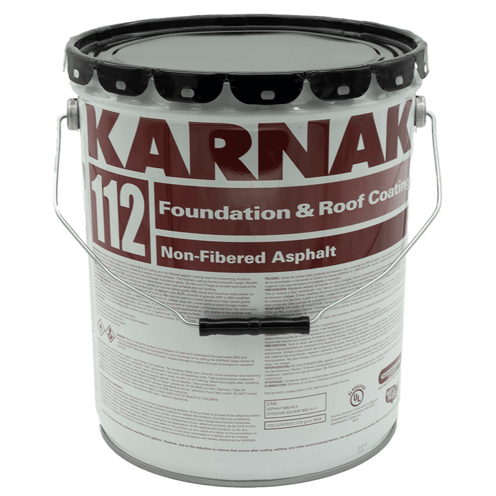 Karnak 112 Non-Fibered Asphalt Roof Coating Black 5 gal