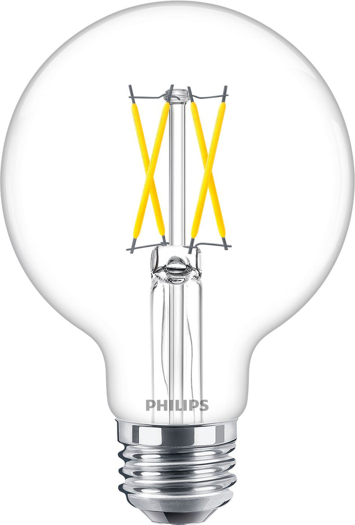 Philips 60-Watt Equivalent G25 Dimmable LED Light Bulb, Clear Daylight, 500 Lumens, E26 Base (8-Pack)
