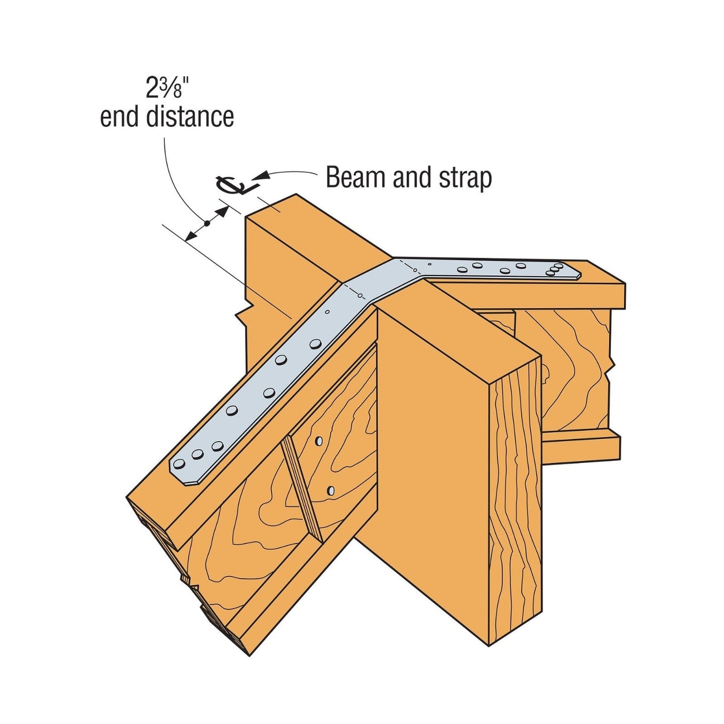 Simpson Galvanized Light Strap Ties 1-1/4" x 36" 20 GA