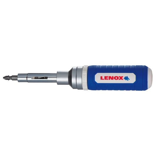 LENOX 8-in-1 Ratcheting Screwdriver Variety Pack – PH #1, PH #2, T25, SQ #2, SL 8–10, 1/4", 3/8", 5/16" Nut Drivers