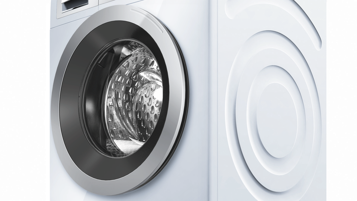 Bosch 500 Series 2.2-cu ft High-Efficiency Stackable Front-Load Washer, White with Silver Trim, ENERGY STAR