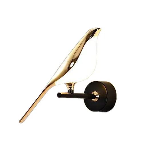 DLSS Lighting Co.,Ltd. Modern Animal Bird Lamp Gold Metal Shade for Dinner Room Wall Light