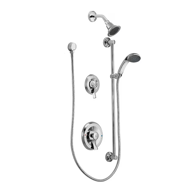 Moen Commercial Chrome 1-Handle WaterSense Shower Faucet with Multi-Head Showerhead