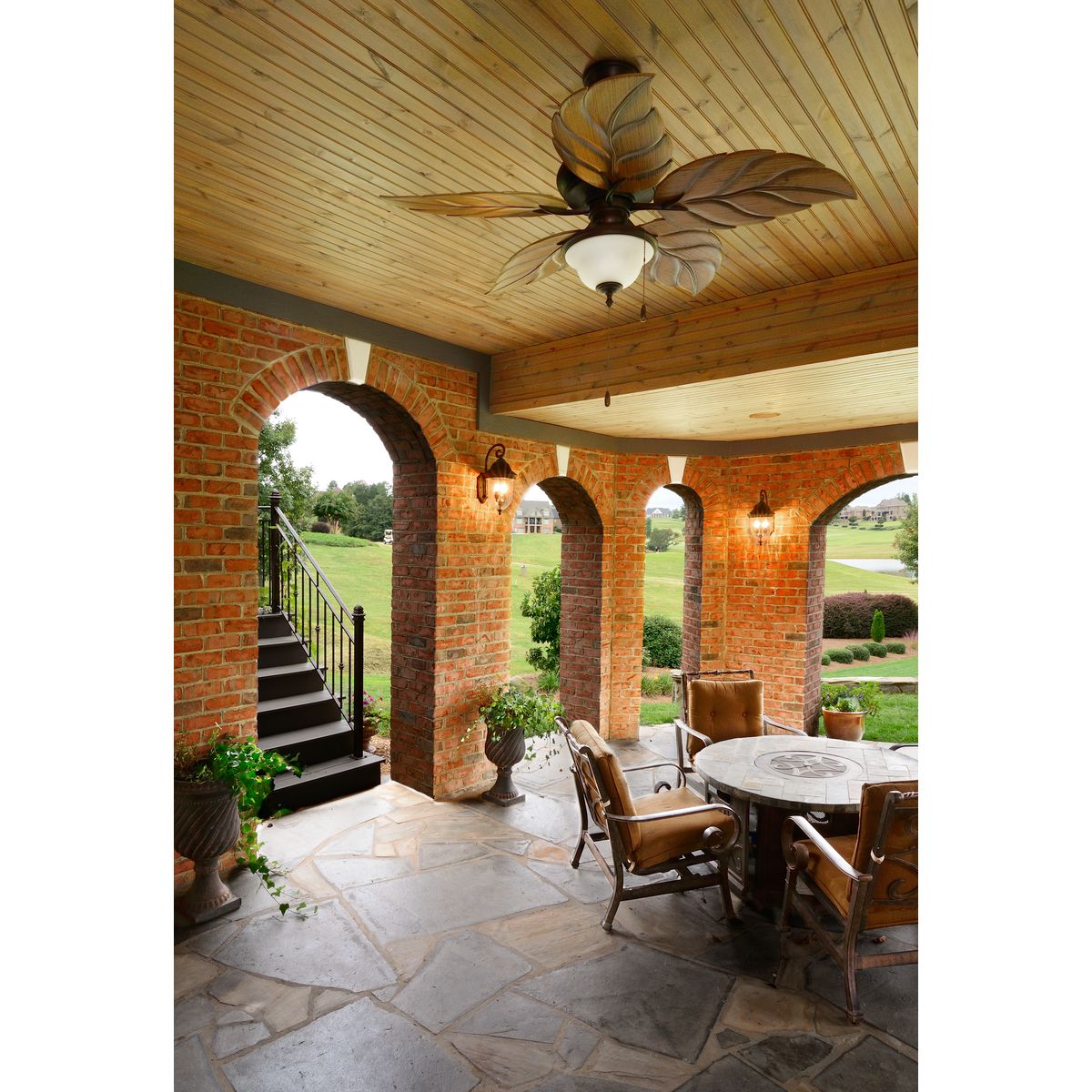 Progress Lighting AirPro Collection 52" Five-Blade Indoor/Outdoor Ceiling Fan, Antique Bronze