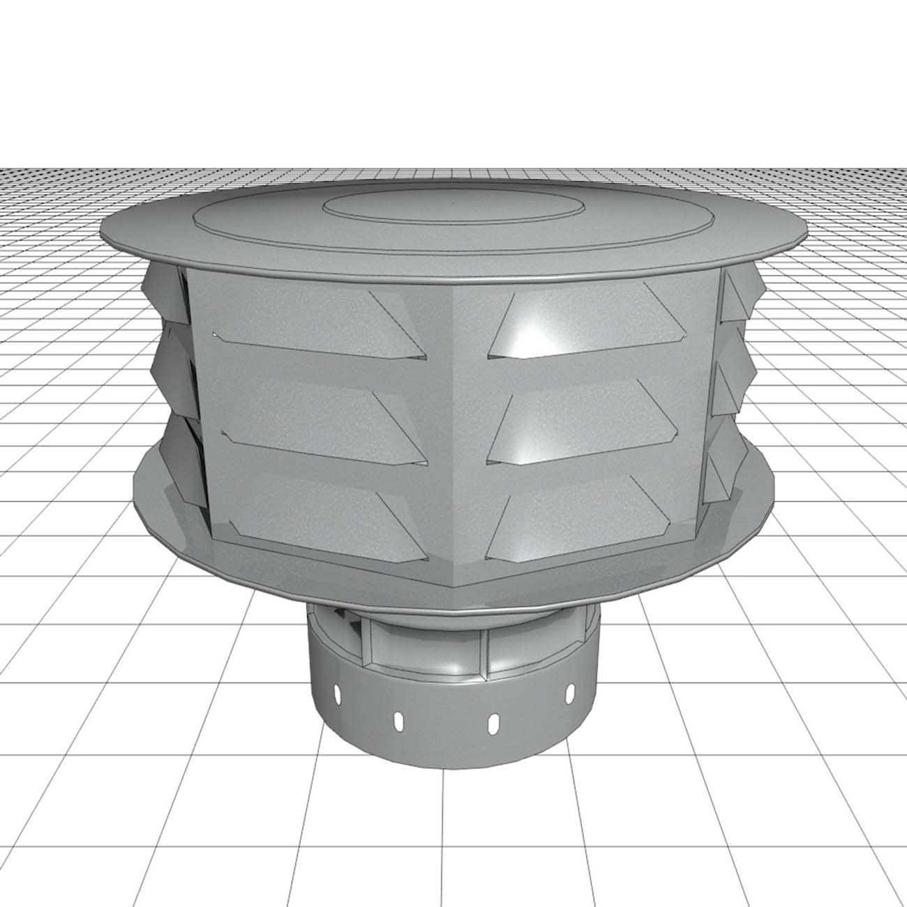 Able Aluminum Round Louvered Universal Vent Cap 4"