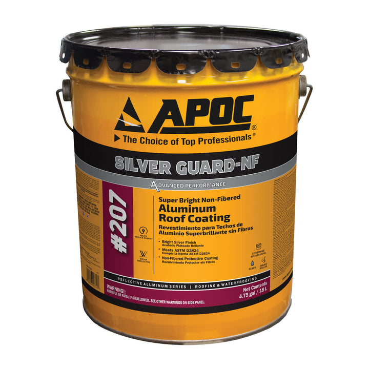 APOC 207 Silver-Guard NF Non-Fibered Aluminum Roof Coating 5 gal