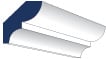 AZEK PVC Bed Moulding AZM-75 9/16" x 1-3/4" x 16'