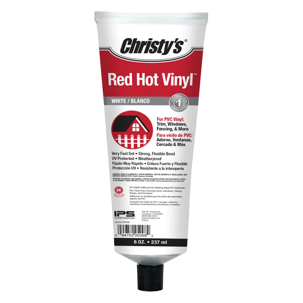 Christy's Red Hot White Vinyl Adhesive 8 oz