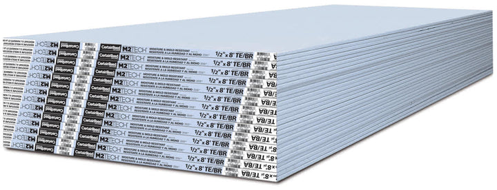 CertainTeed M2Tech Moisture & Mold Resistant Drywall 1/2" 4' x 12'