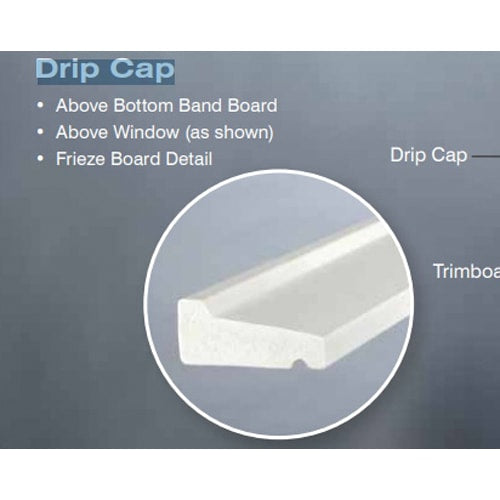 CertainTeed Vinyl Drip Cap Colonial White