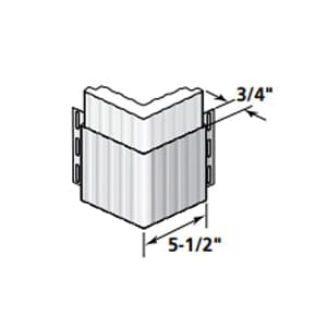 CertainTeed Vinyl Fluted Insulated SuperCorner Colonial White