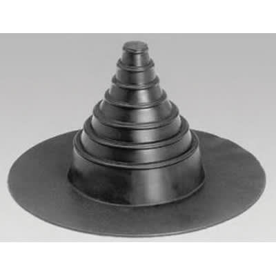 JM EPDM Peel & Stick Pipe Boot Black