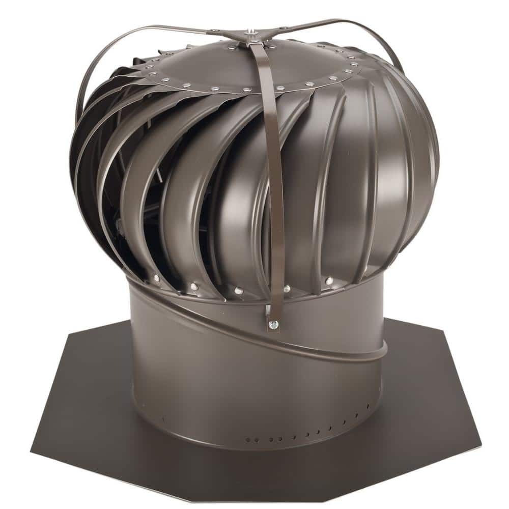 Lomanco Aluminum Externally Braced Whirlybird Turbine Weathered Bronze 12" x 17-5/8"