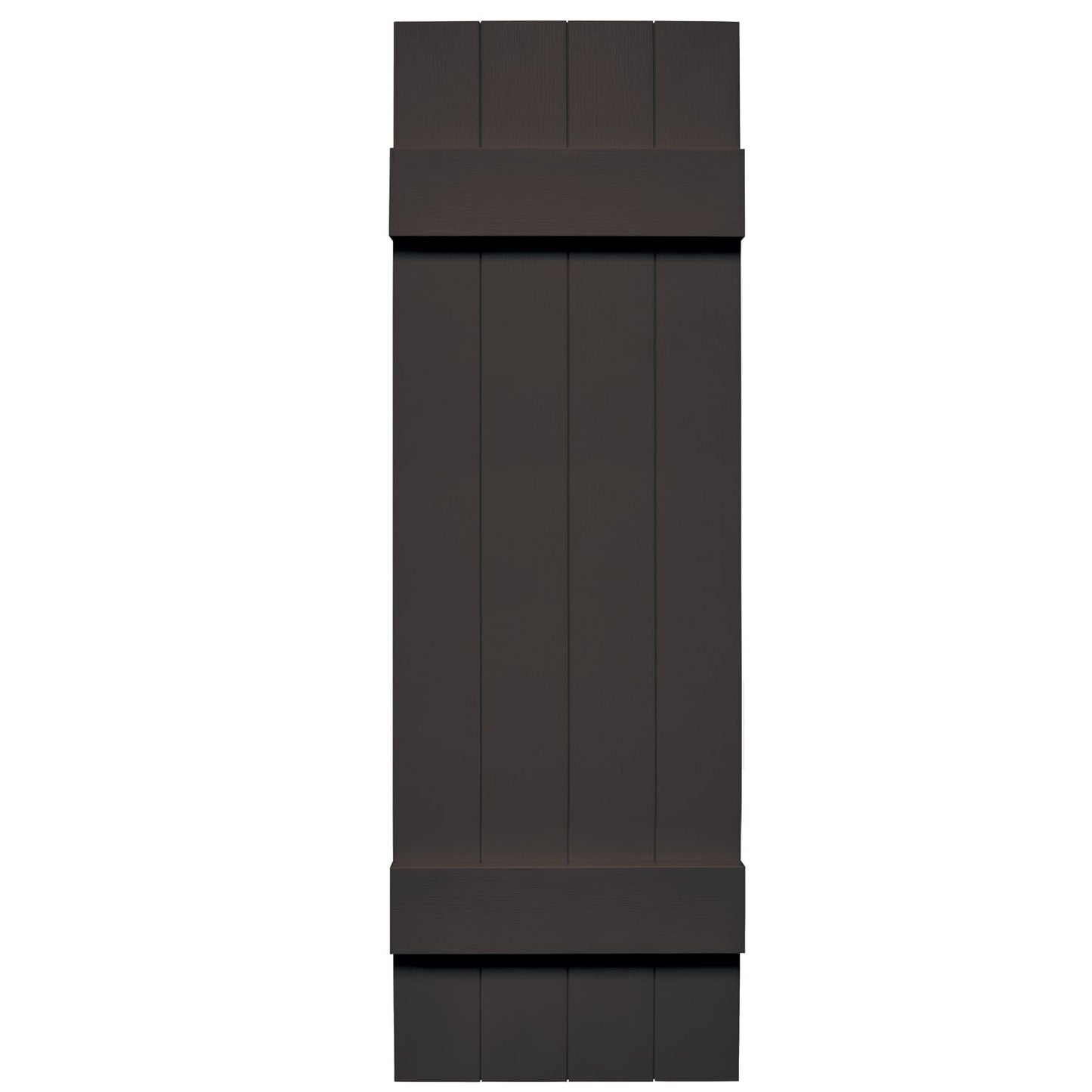 Mid-America Joined Board & Batten Shutters 010 Musket Brown 14" x 59"