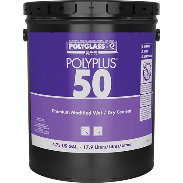 Polyglass PolyPlus 50 Premium Modified Wet/Dry Cement 2.8 gal