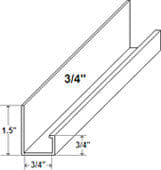SSP Vinyl Flex J-Channel White 1-1/4" x 12' 6"