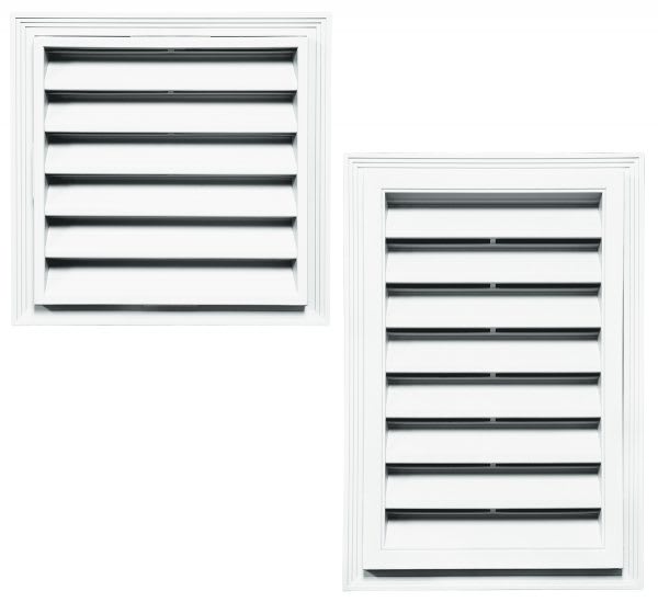 TopShield Classic Rectangle Gable Vent 117 Bright White 12" x 18"