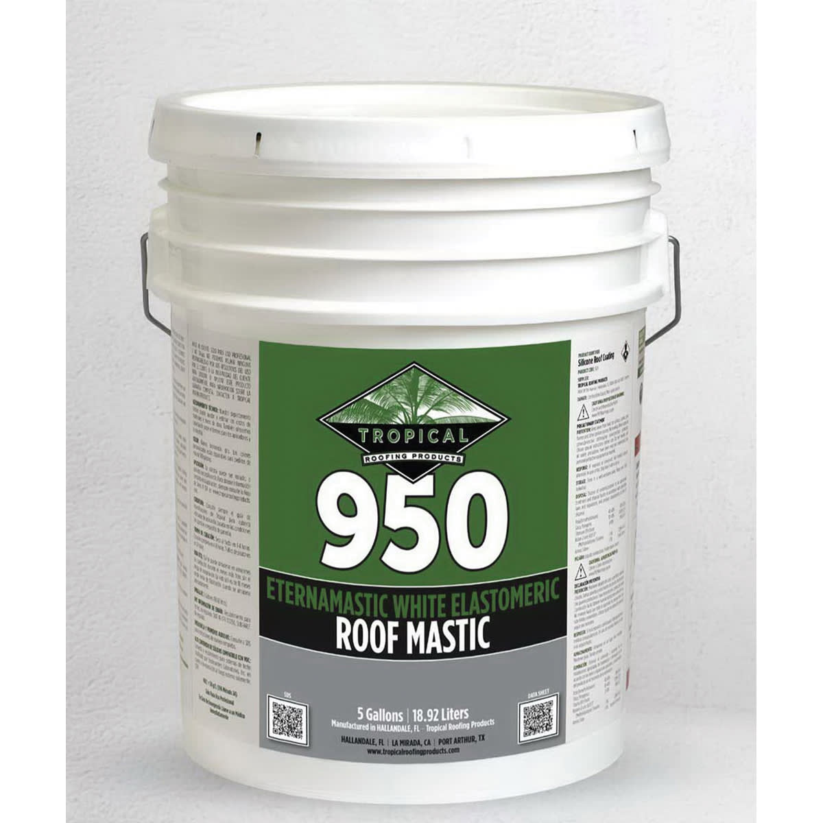 Tropical #950 Eternamastic Elasto White 5 gal
