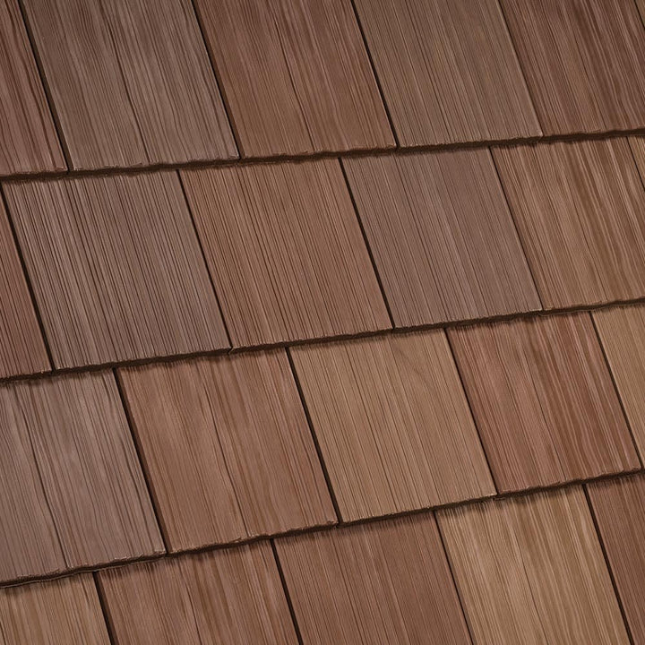 DaVinci Composite Single-Width Shake Field Tile Premium Aged Cedar