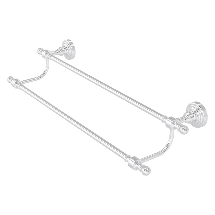 Allied Brass Retro Wave 36-in Double Matte White Wall Mount Double Towel Bar