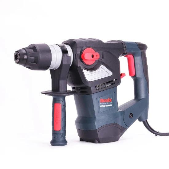 Ronix 2704 3 Functions Hammer Demolition Rotomartillo for Concrete Including Drill Bits Point Chisel Impact Energy Rotary Hammer