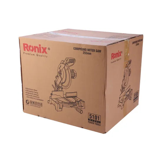 Ronix 5101 Industrial Sliding Bar Compound Aluminum 1650W Cutter Miter Saw with Laser Pointer Electronic Brake Sharp Cut