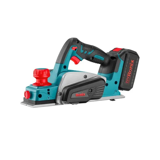 Ronix 8603 Brushless Planer Groove in Front Shoe Allows for Edge Chamfering 86X2 mm Cutting Depth Cordless Planer
