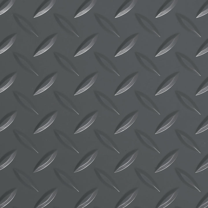 G-Floor Diamond Tread 7-1/2-ft x 17-ft Slate Grey Diamond Plate Garage Floor Roll