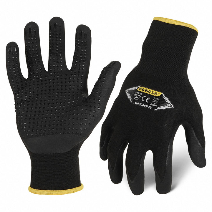 IRONCLAD COMMAND™ S Black Dotted Knit Work Gloves - Abrasion Level 4