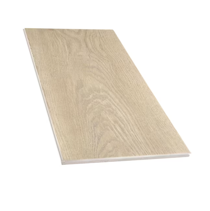 STAINMASTER (Sample) Aubrey Oak Waterproof Wood Look Interlocking Luxury Vinyl Plank, 12-mil Wear Layer, 9.05-in W x 12-in L