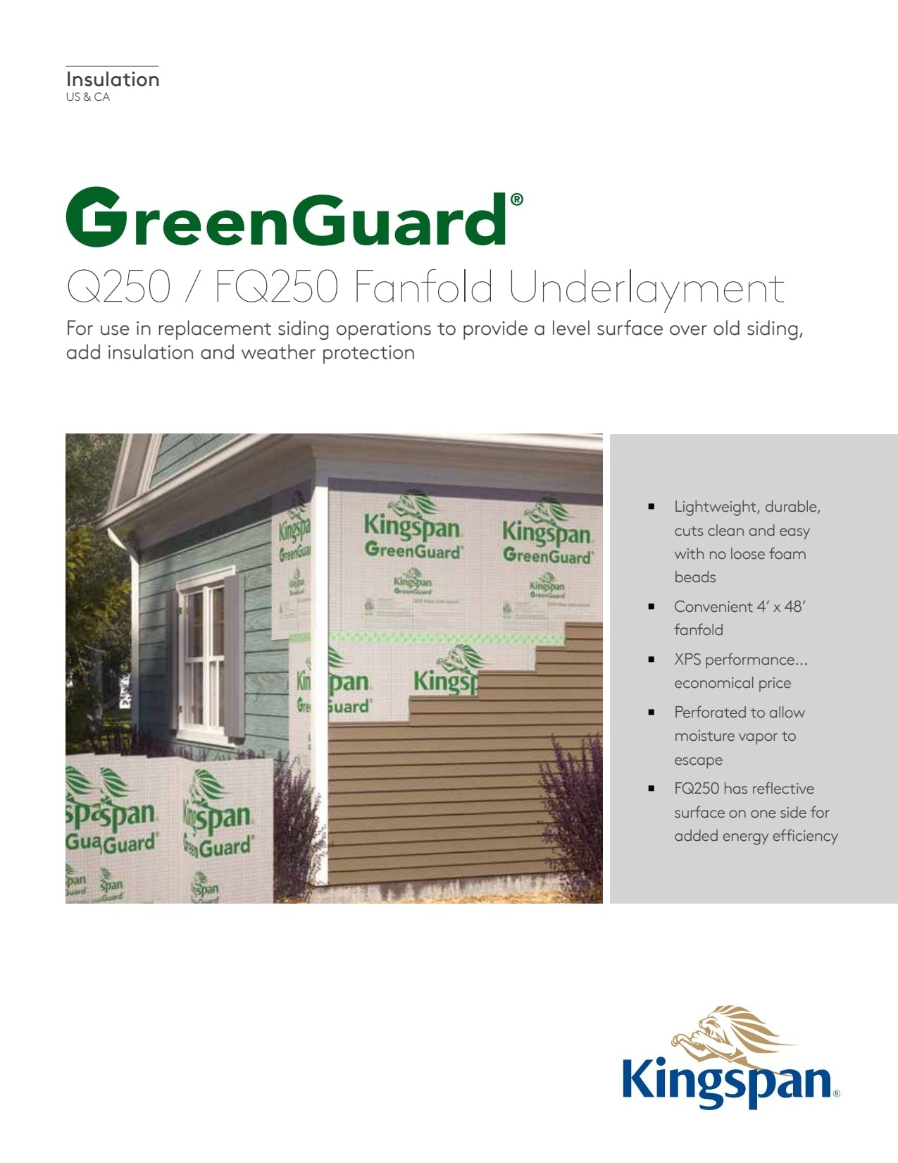 Kingspan GreenGuard Q250 Fanfold Q Series Fanfold 0.2" x 4' x 48'