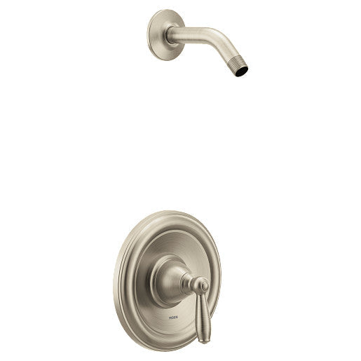 Moen Brantford Single-Handle Posi-Temp Shower Faucet Trim Kit with Valve, Brushed Nickel (Valve Included)