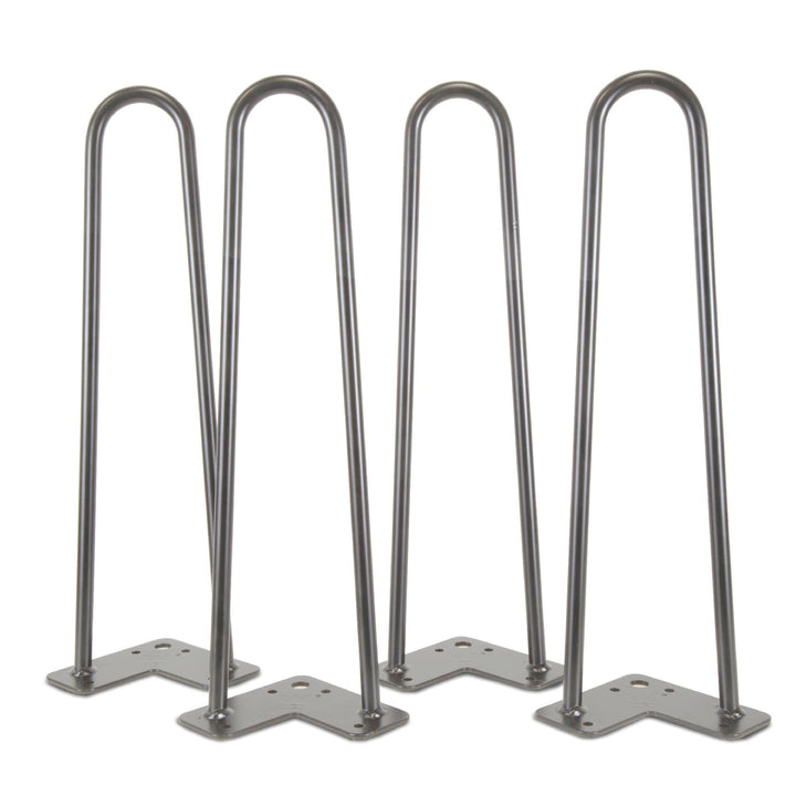 WEN 1/2 in. Diameter x 16 in. Mid‑Century Modern Raw Steel Hairpin Table Legs (4-Pack)