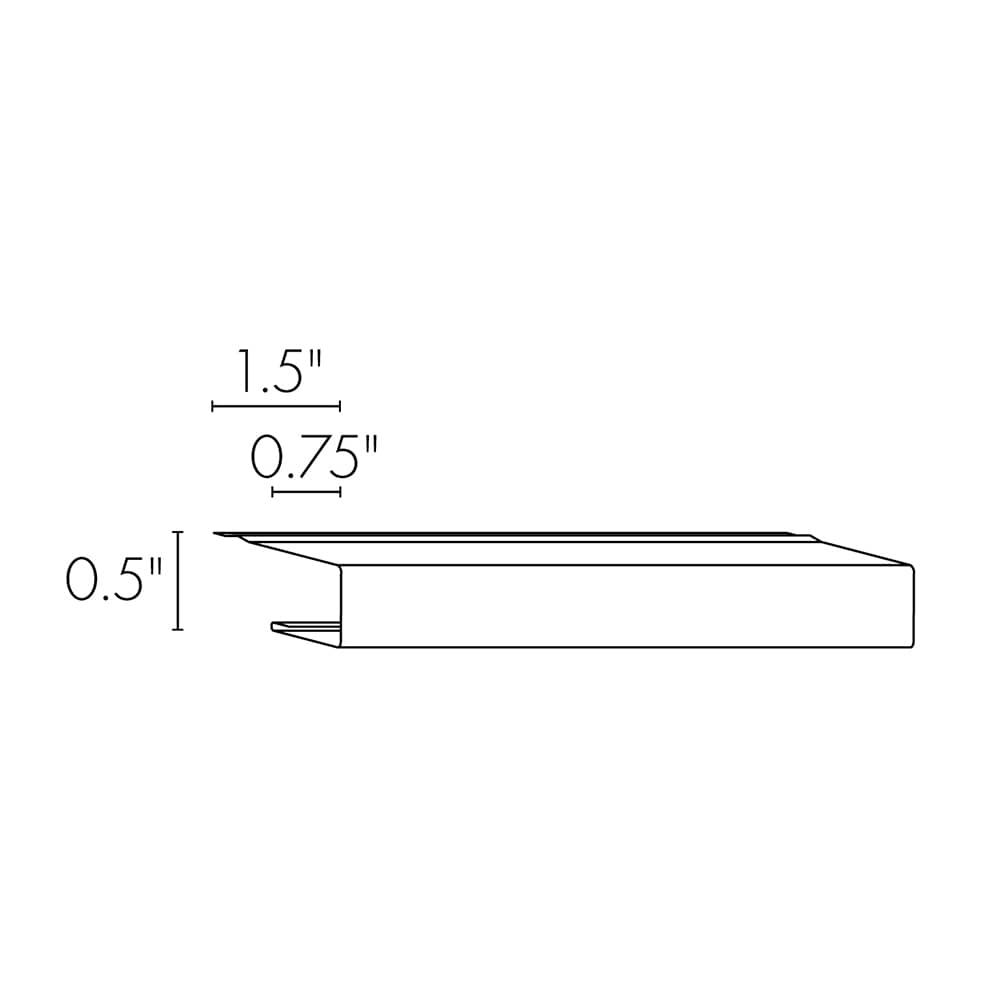 TopShield Aluminum J-Channel 518 Black 1/2" x 12' .019