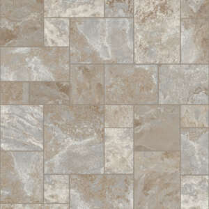 Congoleum ArmorCore Pro UR Terrace Paver Sheet Vinyl, 12-ft Width, Cut-to-Length, Pale Smoke, Stone Look, Low-Gloss Finish